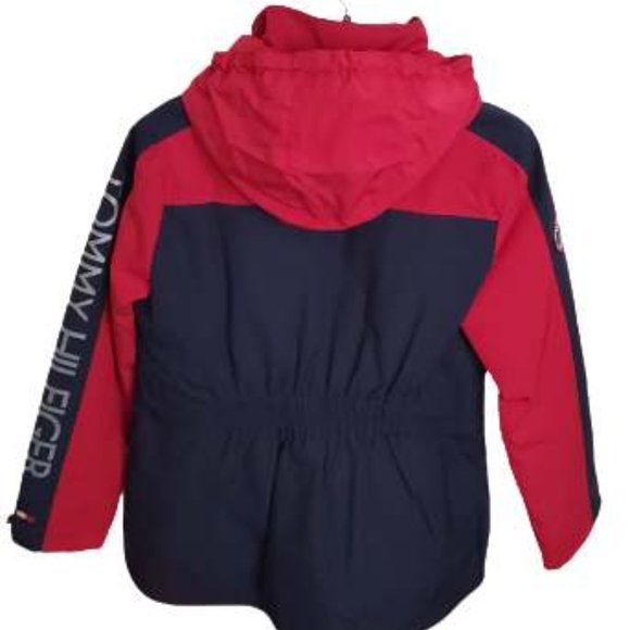 NEW Tommy Hilfiger 2 in 1 Jacket Women Size S Crimson/Navy - Picture 2 of 6